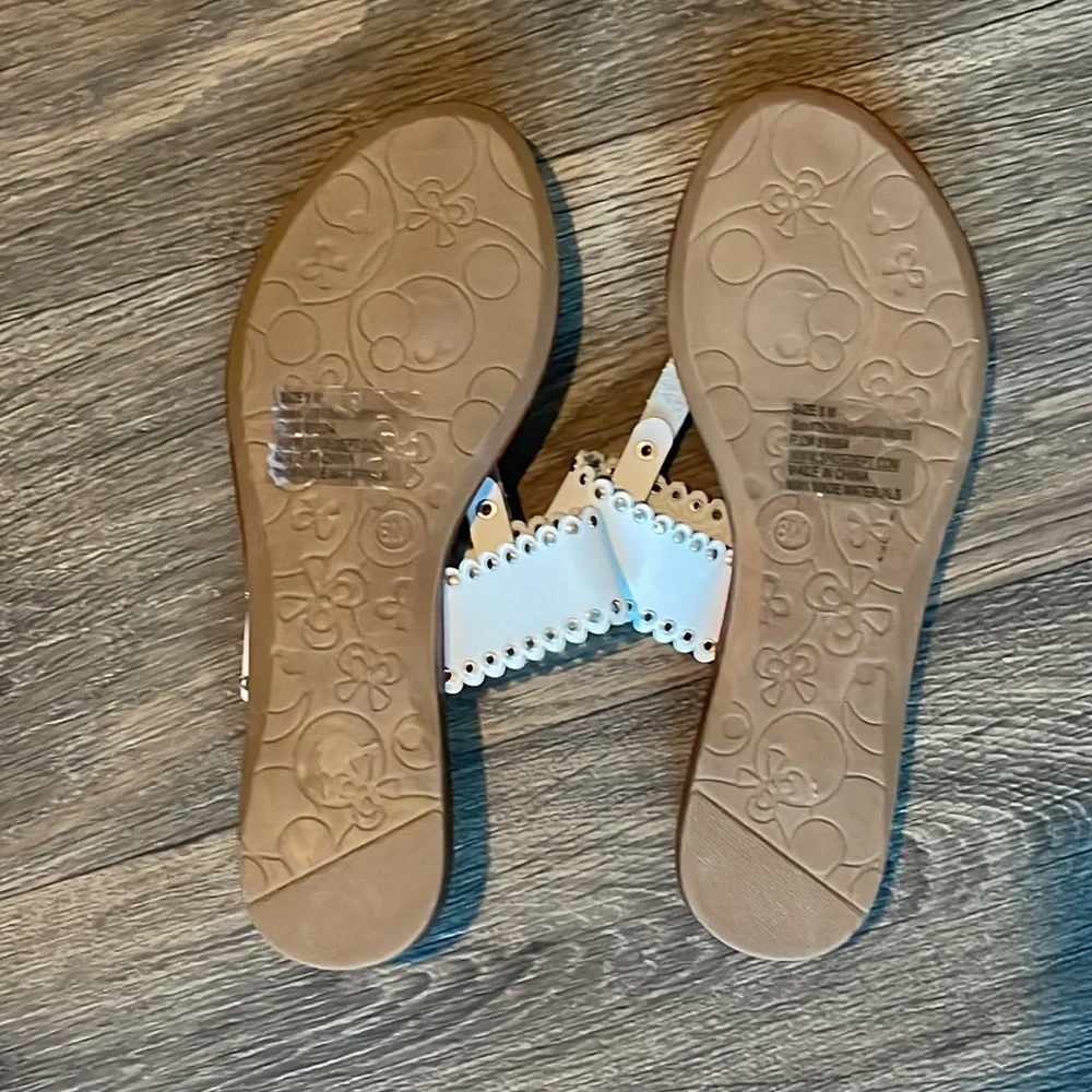 Palms- White Sandals- Size 8